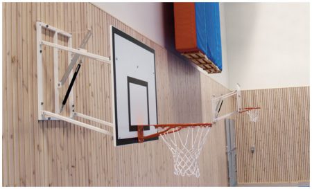 Vägghängt basketmål